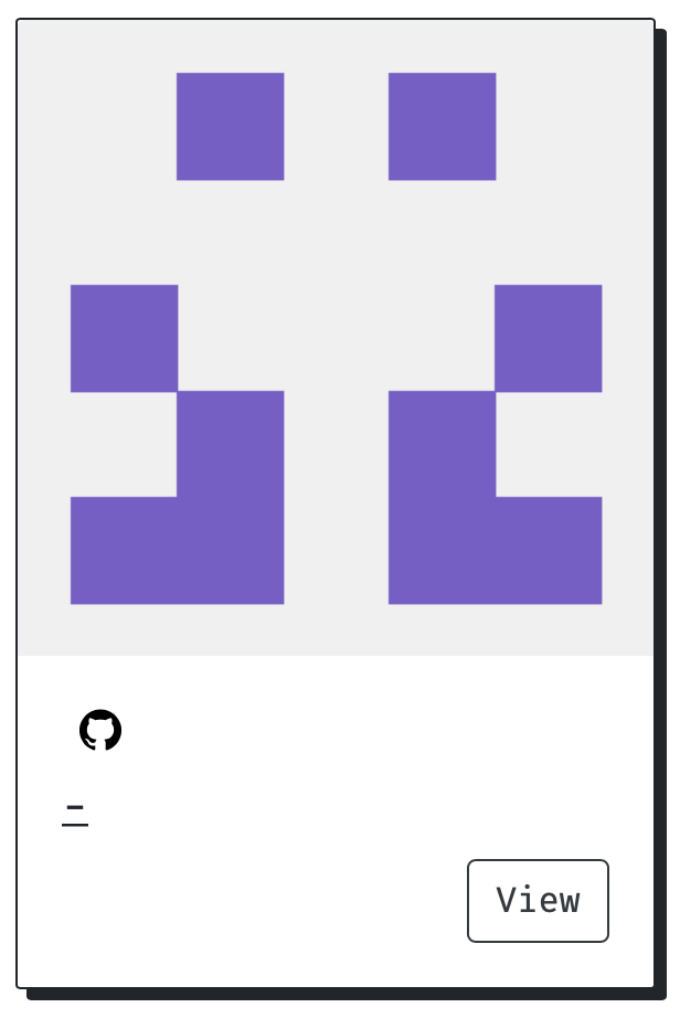 A user card showing a dash as the username